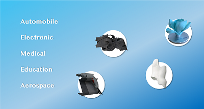 盈普3D打印設備產線齊全，打印材料豐富，可為汽車、醫療、消費電子、教育文創以及航天航空等領域用戶提供打印服務